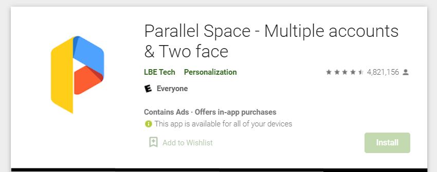 Prallel Space Untuk Buat Akun Ganda Di Android